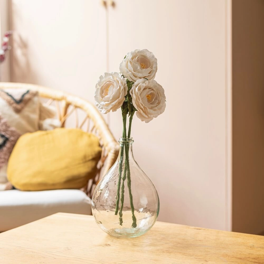 Rose anglaise en papier blanche