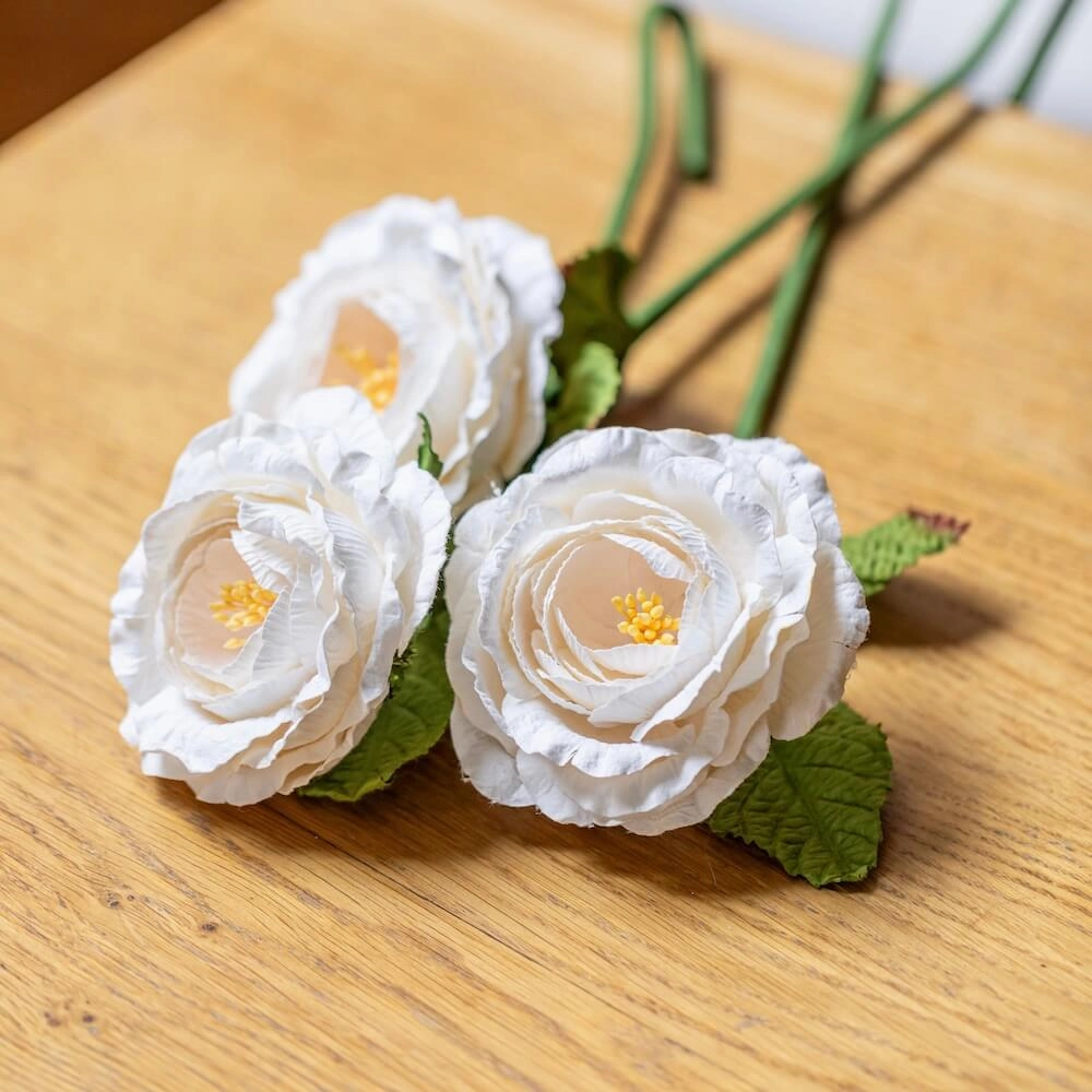 Rose anglaise en papier blanche