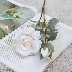 Rose Artificial Flower White CAPPUCCINOROSE094,dried artificial flower