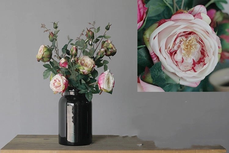 Rose Artificial Silk Flowers Stem ROSE077-078