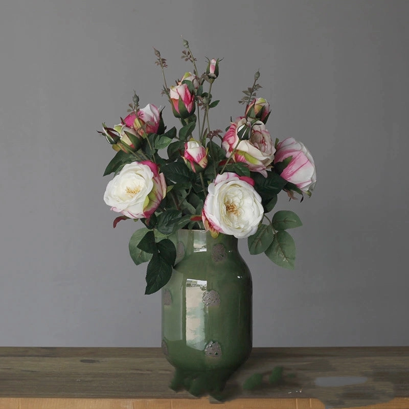 Rose Artificial Silk Flowers Stem ROSE077-078