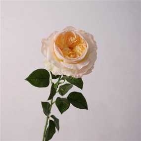 Rose Austin Real Touch 68cm Artificial Silk Flower Light Yellow ROSEAUSTIN010,dried artificial flower