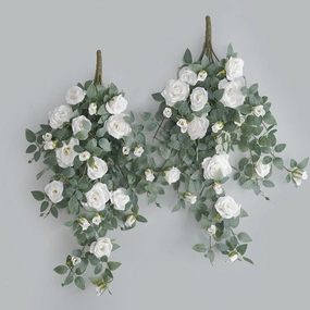 Rose Cascade Artificial Silk Flower White ROSE1001,dried artificial flower