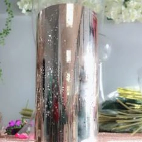 Rose Gold 4"x8"H Cylinder Vase,aesthetic flower vase