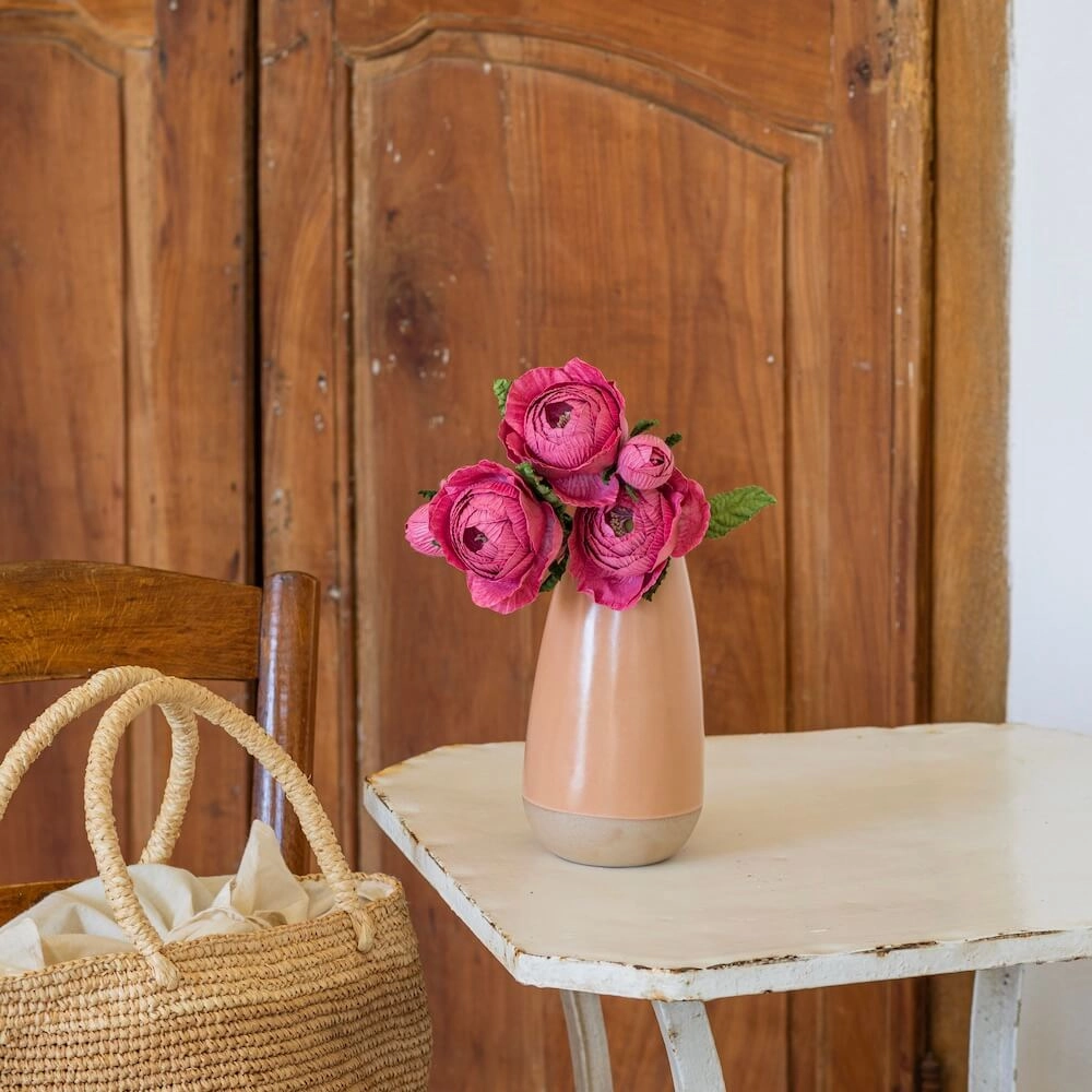 Rose Queen en papier fuchsia