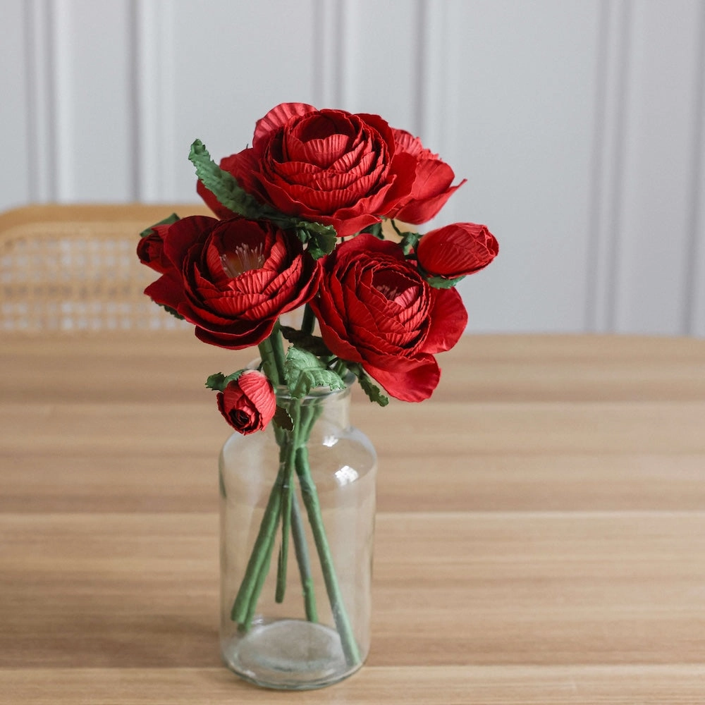 Rose Queen en papier rouge