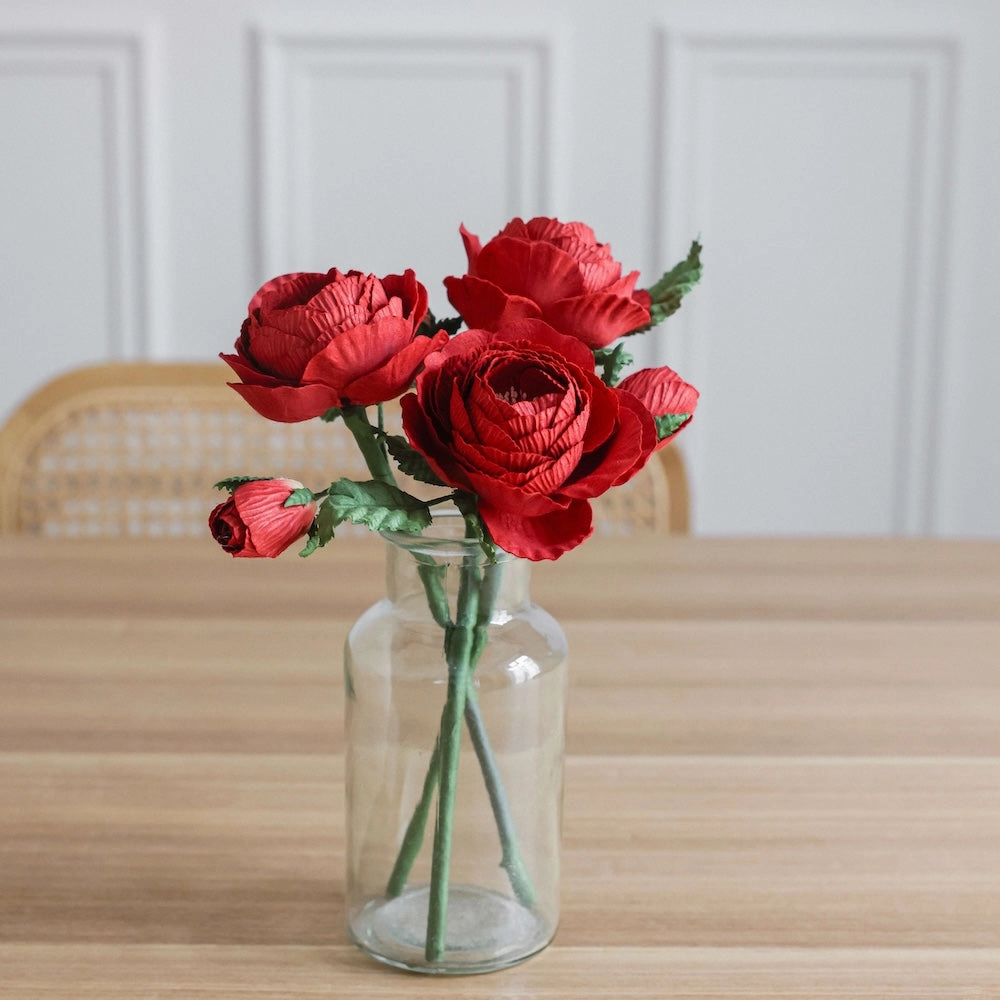 Rose Queen en papier rouge