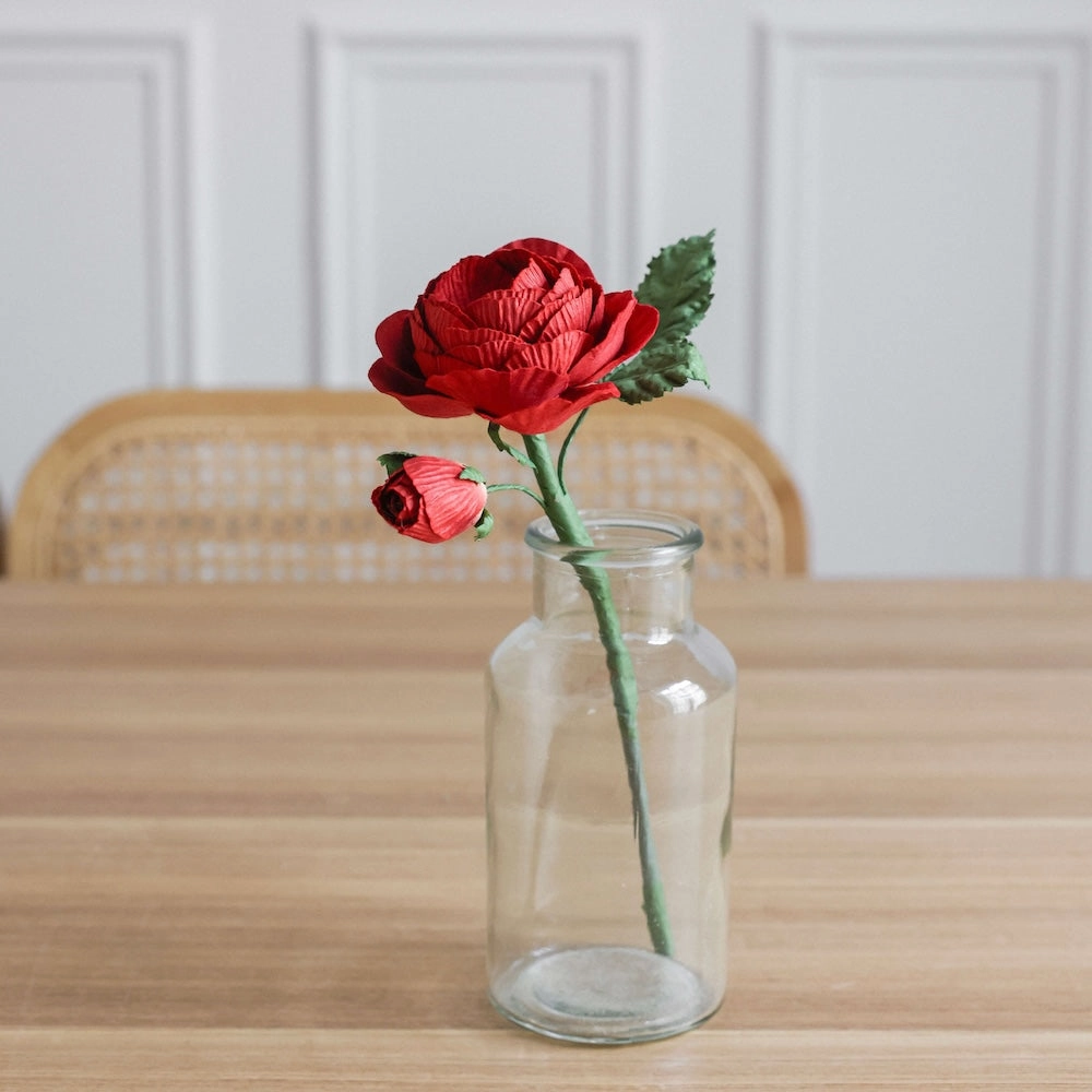 Rose Queen en papier rouge