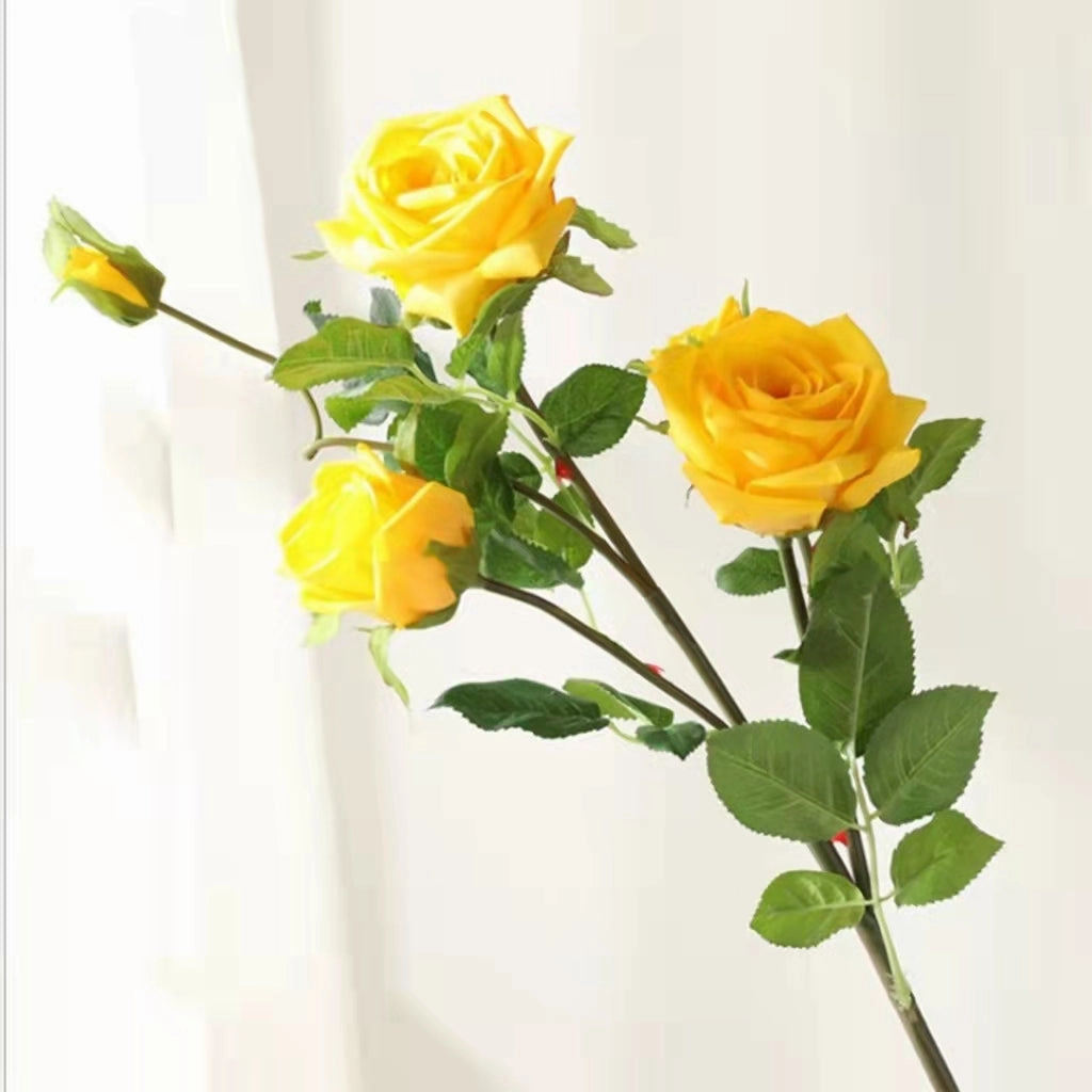 Rose Real Touch 5 Heads Artificial Multi-colour ROSE0015-0019