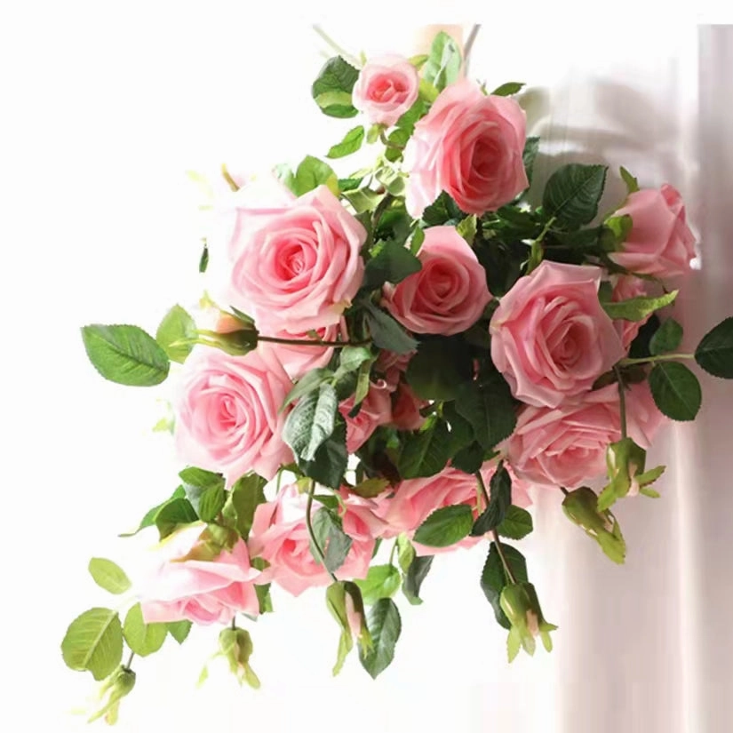 Rose Real Touch 5 Heads Artificial Multi-colour ROSE0015-0019