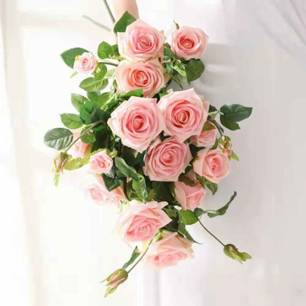 Rose Real Touch 5 Heads Artificial Multi-colour ROSE0015-0019