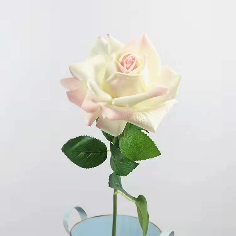 Rose Real Touch Single Head Artificial Silk Flower Stem Light Pink ROSE084,dried artificial flower