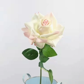 Rose Real Touch Single Head Artificial Silk Flower Stem Light Pink ROSE084,dried artificial flower