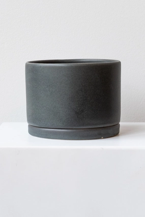 Round Planter Charcoal Large,indoor flower container