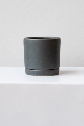 Round Planter Charcoal Small,indoor flower container