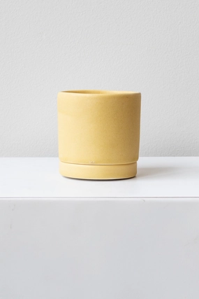 Round Planter goldenrod small,indoor flower container