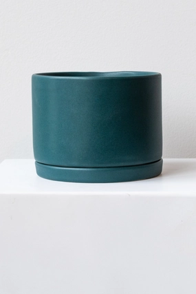 Round Planter Mariner Green Large,indoor flower container