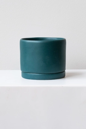 Round Planter Mariner Green Medium,indoor flower container