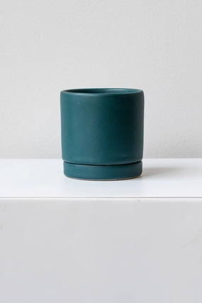 Round Planter Mariner Green Small,indoor flower container