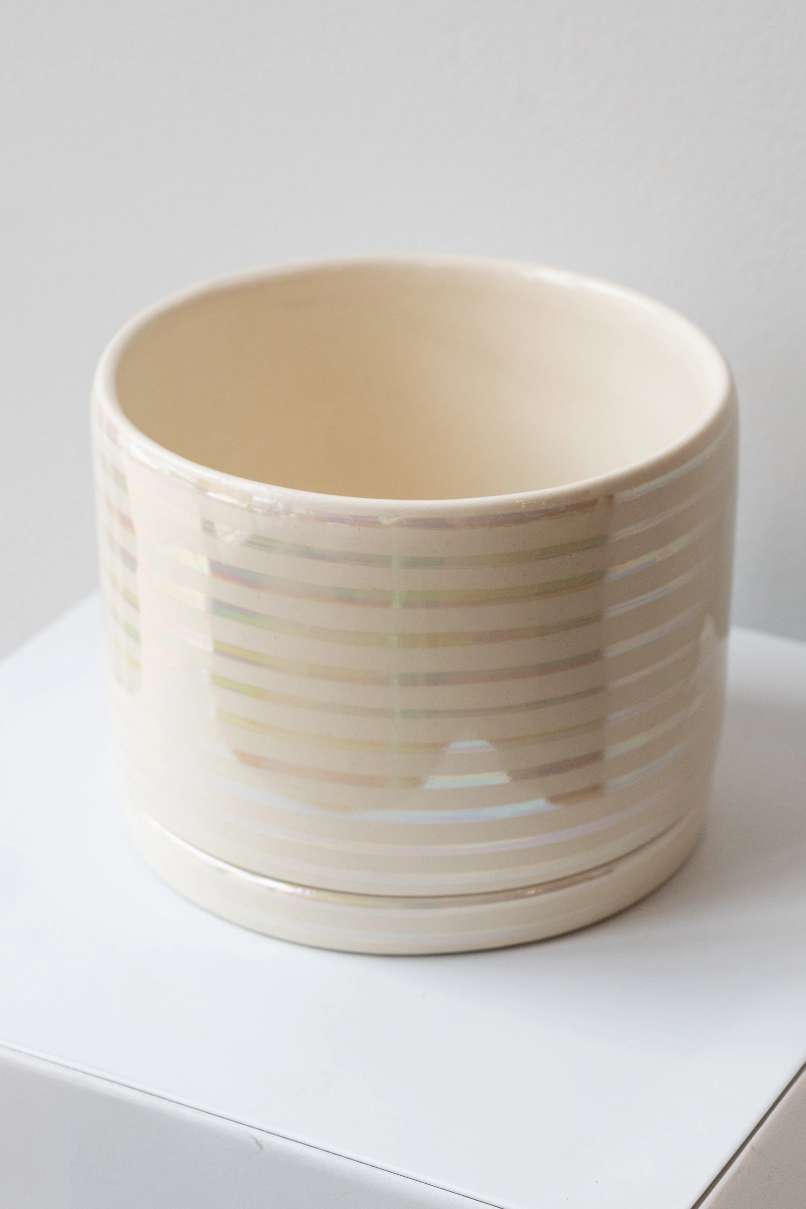Round Planter Unicorn Stripe Large