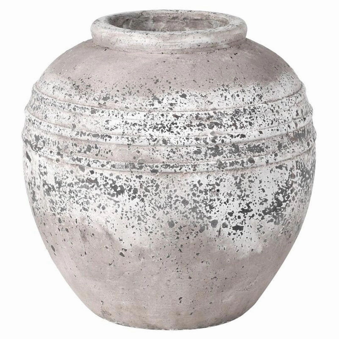 Round Stone Vase 34cm