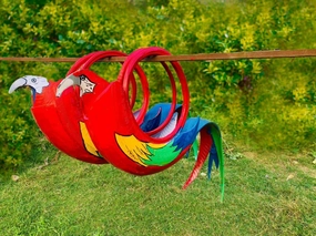 Rubber Made Bird Planter (Set of 2),hanging suspension frame