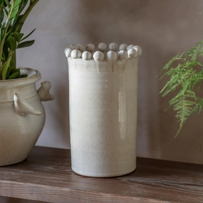 Rustic Bobble Top Vase 34cm,hand-painted ceramic vase
