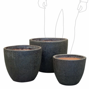 Rustica Egg Pot - Jet,terracotta plant pot