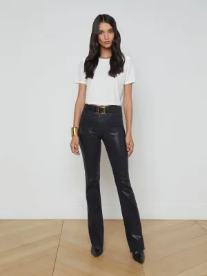 Ruth Beschichtete Gerade-Schenkel-Jeans