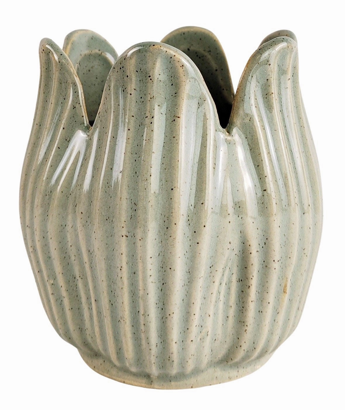 Rylie Petal Planter Sage,terracotta plant pot