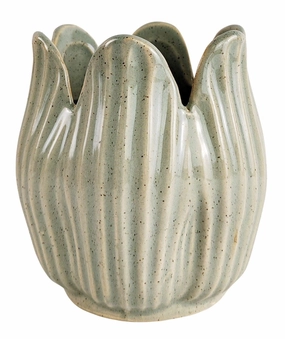 Rylie Petal Planter Sage,terracotta plant pot