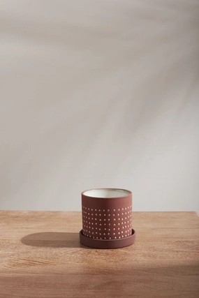 Salamanca Pot & Saucer Small,indoor flower container