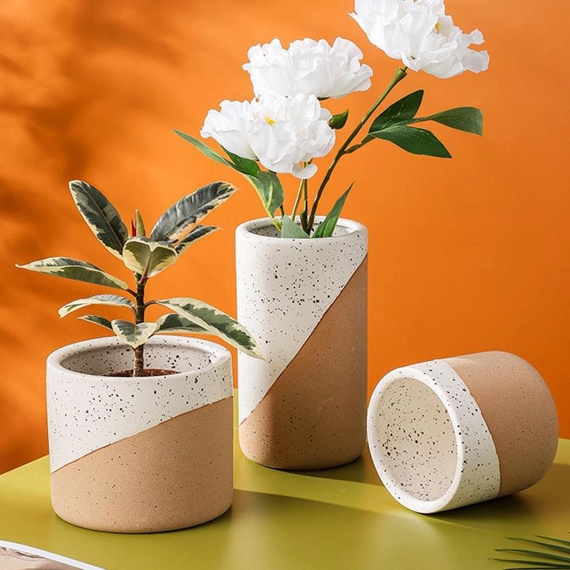 Sanctuary Linen Ceramic Planter,planting accessories kit