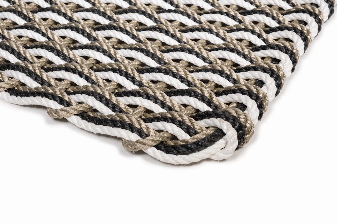 Sand, Charcoal, Pearl Rope Doormat