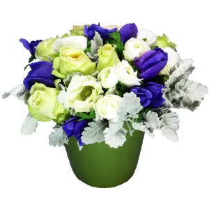 Sapphire,realistic flower bouquet 