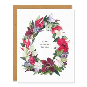 Sarah Voyer Paper - Holiday Wreath,faux bloom stem 