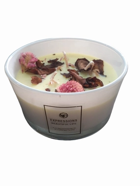 Scented Light Yellow Wax Candle,garden field mower