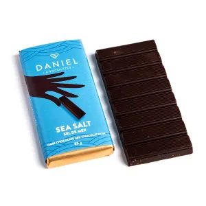 Sea Salt Dark Chocolate Bar, 85g,faux bloom stem 