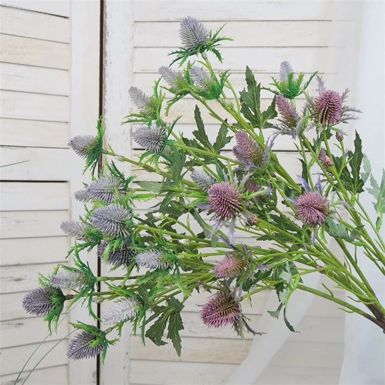 Sea Holly Artificial Silk Flower Purple SEAHOLLY001