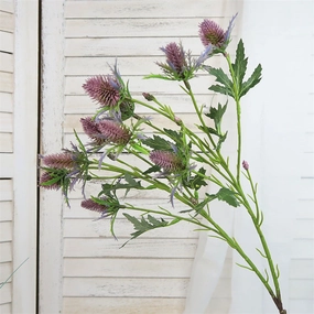 Sea Holly Artificial Silk Flower Purple SEAHOLLY001,dried artificial flower