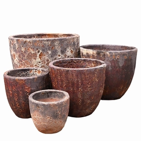 Seafoam Bronte Planter - Copper,terracotta plant pot