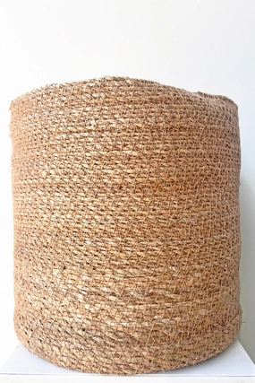 Seagrass Basket with Liner 11",indoor flower container