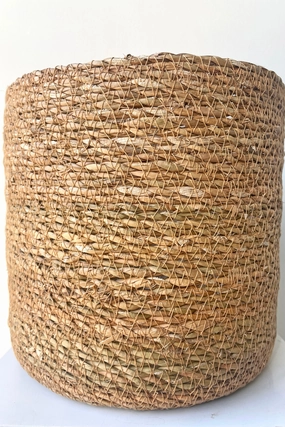 Seagrass Basket with Liner 8.5",indoor flower container