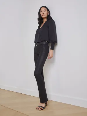 Selma Bootcut-Jeans mit Beschichtung