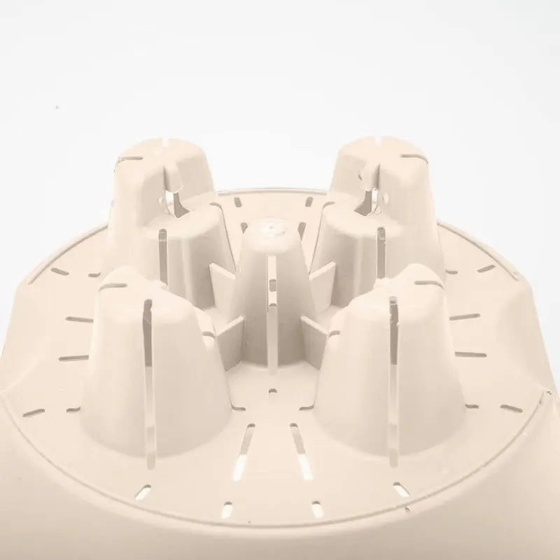 Set of 3 x 19.5 cm Beige Self Watering Plastic Planter for Indoors or Outdoors