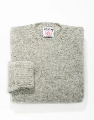 SHAGGY DOG PULLOVER HELLGRAU - KLASSISCHE PASSFORM