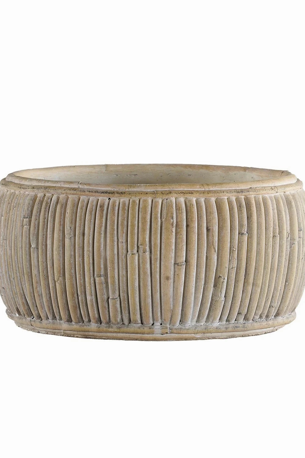 Shallow Faux Rattan Planter Medium