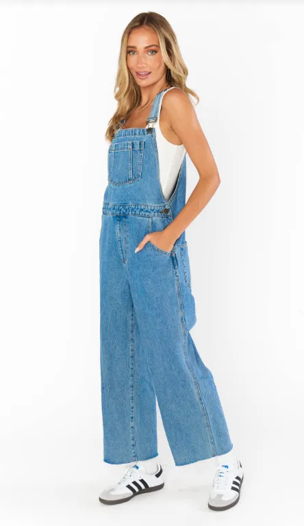 Show Me Your Mumu Marfa Overalls - Vintage Blau - Schlussverkauf 25% Rabatt im Warenkorb
