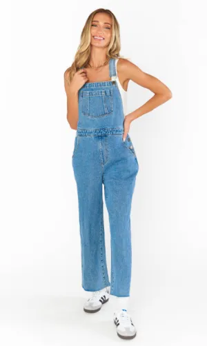 Show Me Your Mumu Marfa Overalls - Vintage Blau - Schlussverkauf 25% Rabatt im Warenkorb