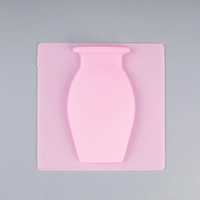 Silicone Sticky Vase Stick on The Wall